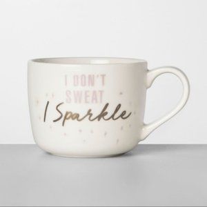 SET OF 2 I DON'T SWEAT I SPARKLE Mugs NEW